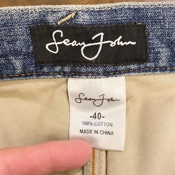 Sean John Sz 40 Denim Shorts Mens Baggy Y2K Rap Hip Hop Skate Urban Inseam 15.5” - Picture 8 of 12